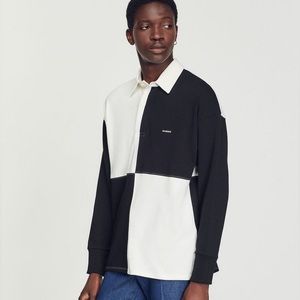Sandro Rugby Colour Block Polo Shirt